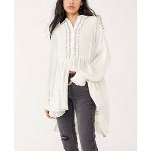 NWT Free People Teddy Tux Tunic / Ivory Combo
